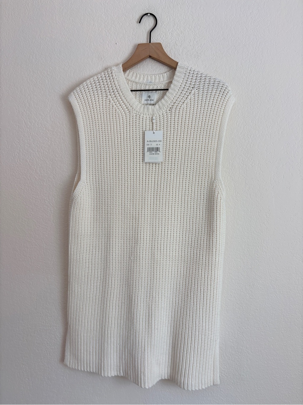 NWT Anine Bing Cable Knit Olivier Sweater in Ivory - Picture 6 of 12